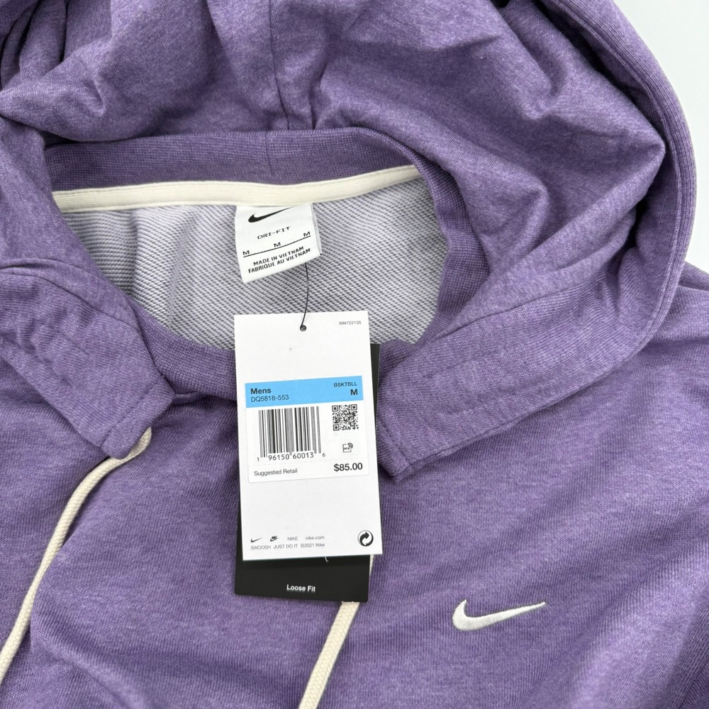 Nike Standard Issue Dri-FIT Basketball Hoodie Purple DQ5818-553 Mens Medium NEW - Picture 3 of 12